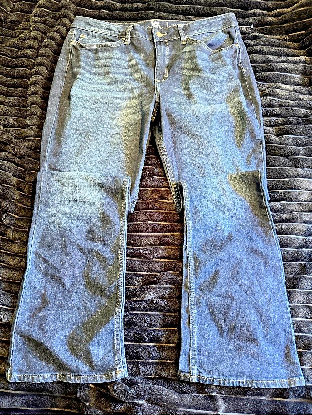 Lee rider Mid Rise Bootcut Jean Wide Leg Jeans Blue Size 16 M